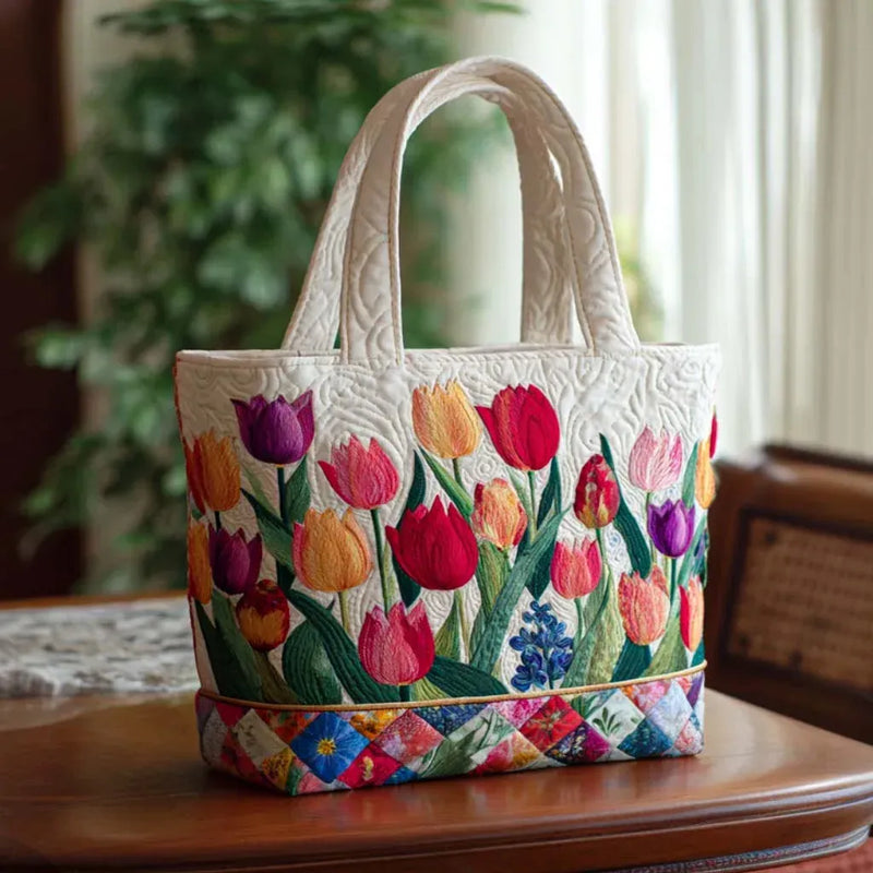 Tulip Garden Quilted Bag