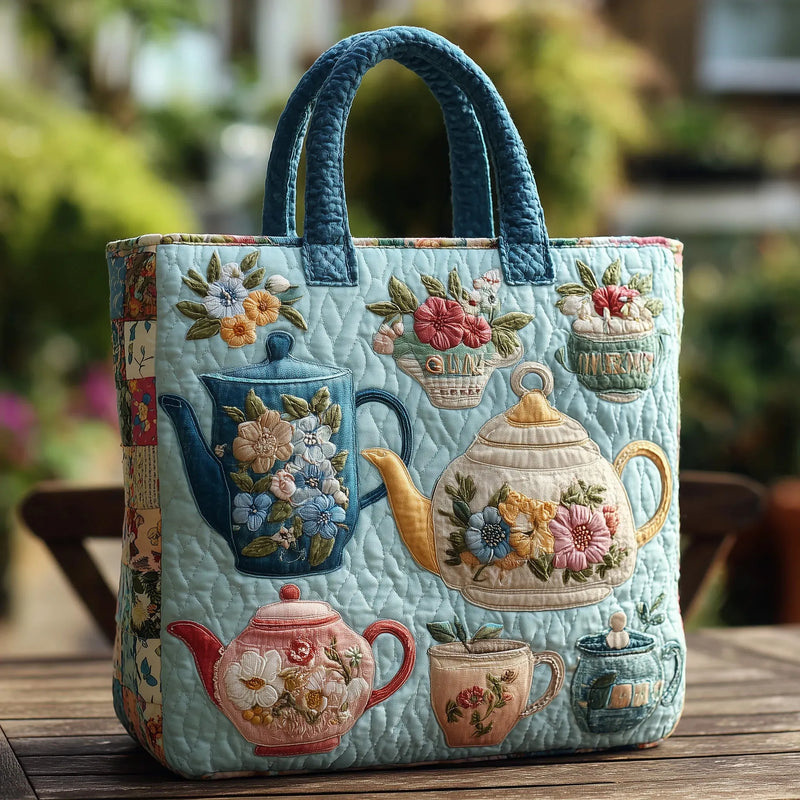 Flower Pattern Quilted Bag